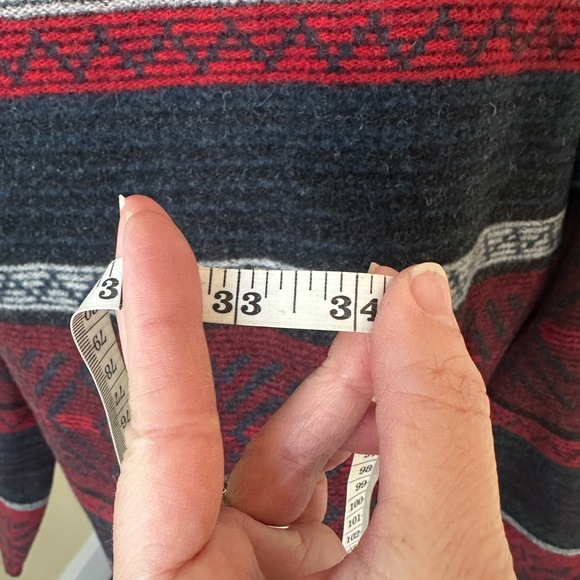 Woolrich | Southwestern Aztec Wool Blend Blanket Hooded Longer Coat, Size M - Picture 11 of 11